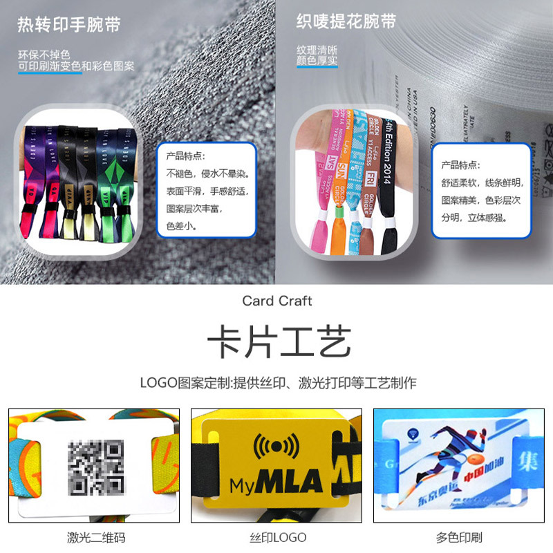 RFID松緊腕帶NFC編織手帶高彈力松緊手環(huán)2
